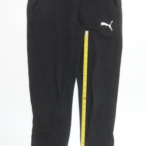 Puma Men's Black Jogger Sweatpants M Regular Fit Cotton Blend