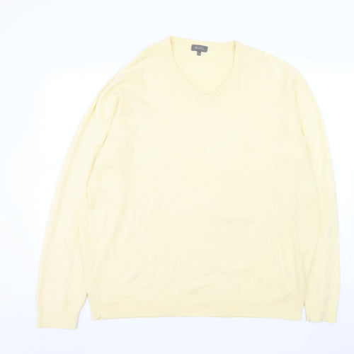 Wolsey Men’s Beige 2XL V-Neck Acrylic Pullover Jumper