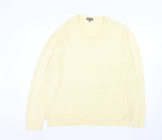 Wolsey Men’s Beige 2XL V-Neck Acrylic Pullover Jumper