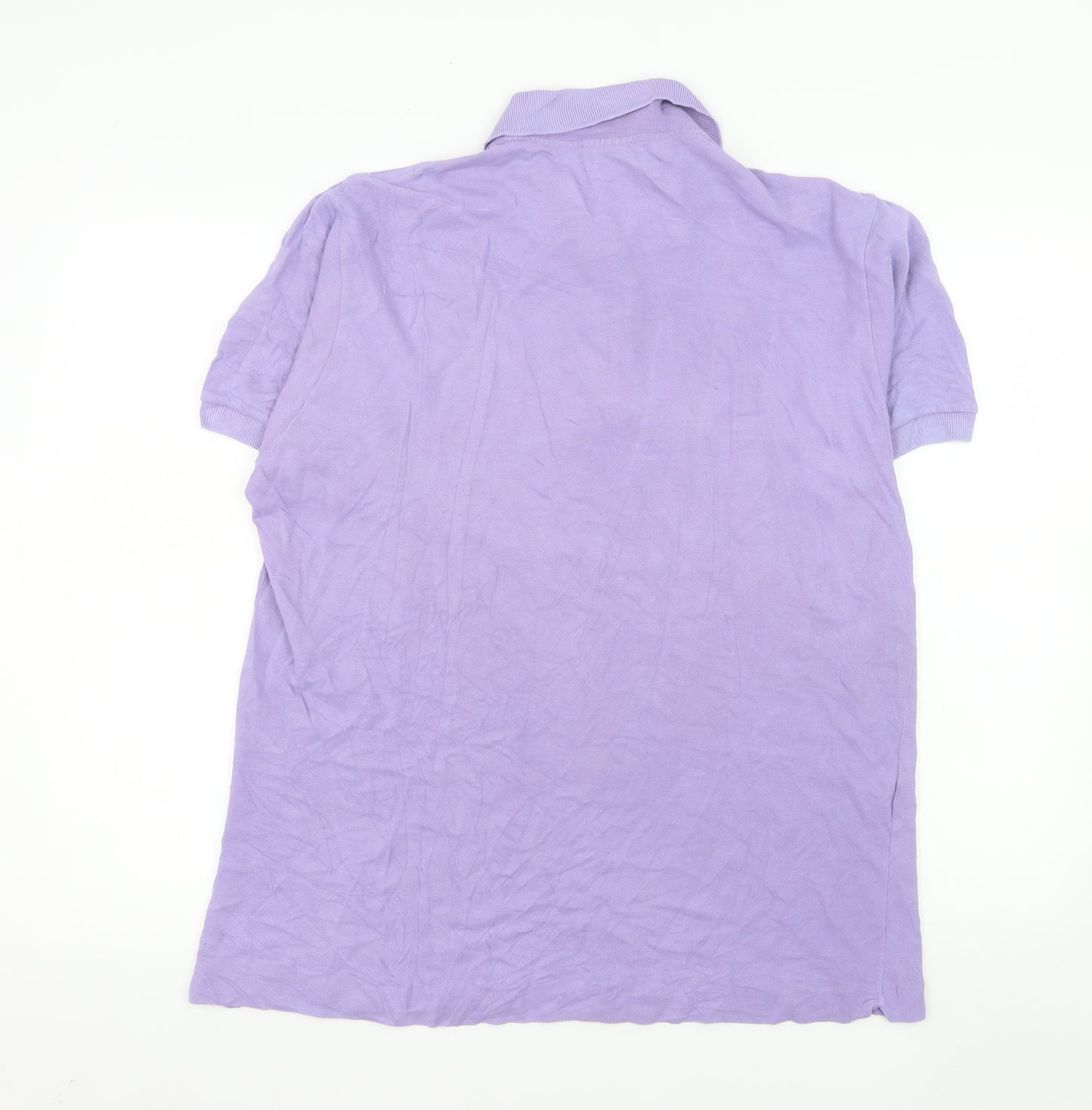 Lacoste Men's Purple Cotton Polo Shirt Size L Short Sleeve