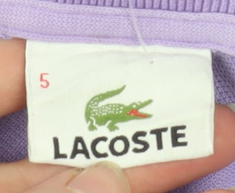 Lacoste Men's Purple Cotton Polo Shirt Size L Short Sleeve