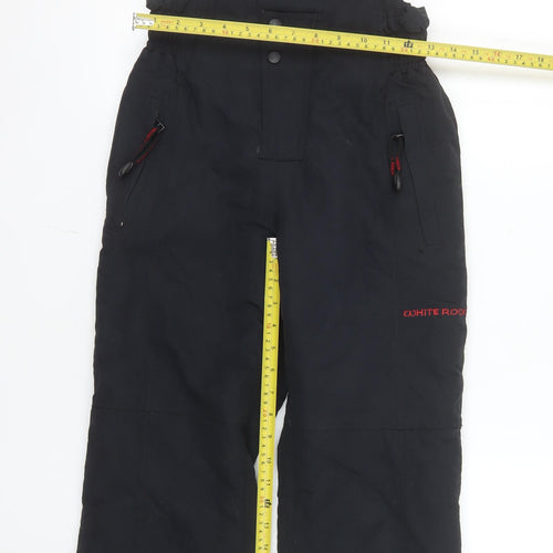 White Rock Boys Black Age 10 Waterproof Lined Ski Dungarees Snow Pants