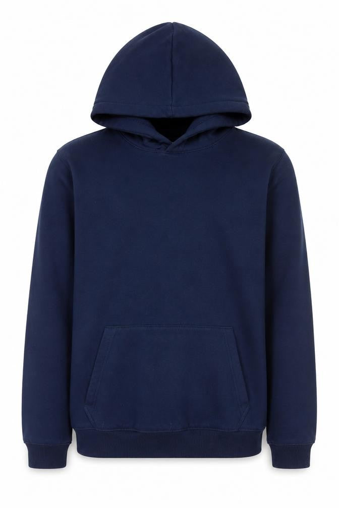 H&M Boys Blue Pullover Hoodie 13-14 Years Cotton Blend Fleece