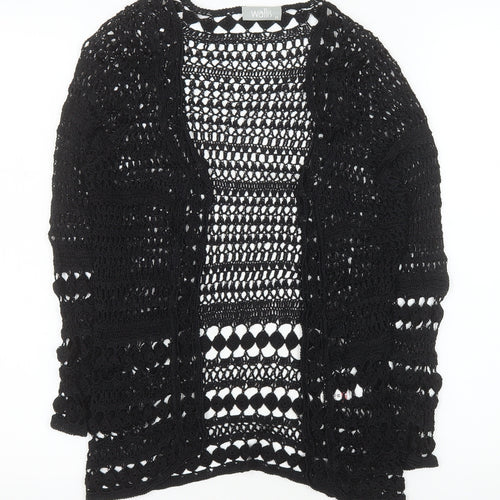 Wallis Women’s Black Crochet Open Knit Cardigan M