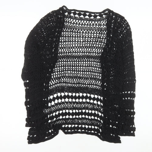 Wallis Women’s Black Crochet Open Knit Cardigan M