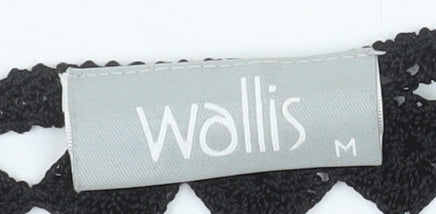Wallis Women’s Black Crochet Open Knit Cardigan M