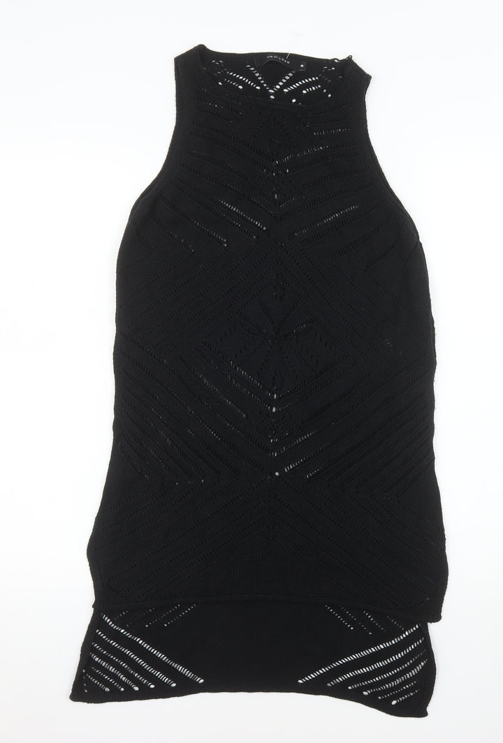New Look Women’s Black Crochet Knit Sleeveless Midi Dress Size 8