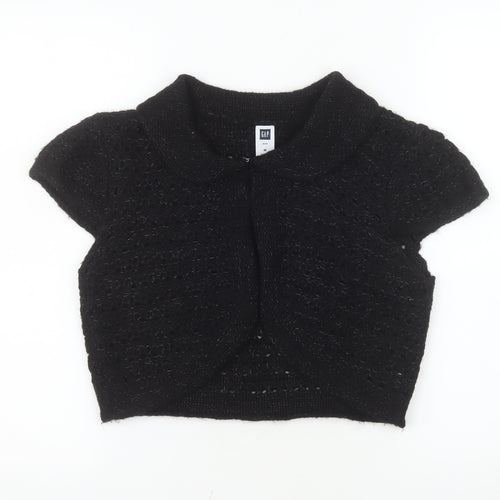 GAP Women's Black Collared Knit Shrug Jumper M