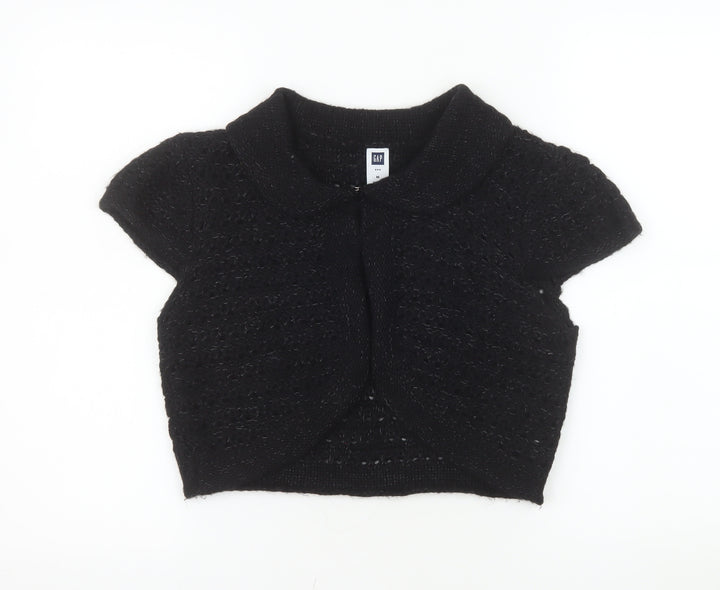 GAP Women's Black Collared Knit Shrug Jumper M