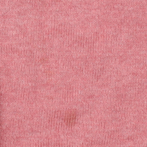 Wrap Womens Pink Crochet Neck Long Sleeve Cotton Blouse UK 16