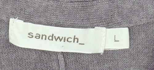 Sandwich Women Purple L Asymmetric Sleeveless Jersey Dress
