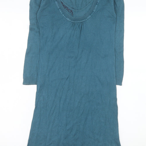 Bench Womens Blue XS Jumper Dress Long Sleeve Knit Casual