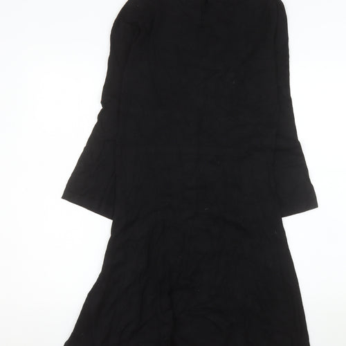 Warehouse Women Black Beaded High Neck Shift Dress Size 10