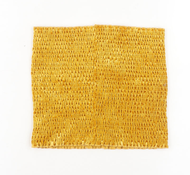 Urban Outfitters Women Yellow Cropped Strapless Velvet Tank Top M