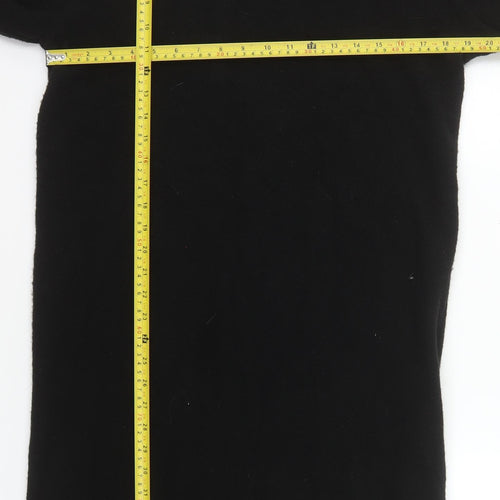Primark Women Black XS V-Neck Long Sleeve Jumper Dress