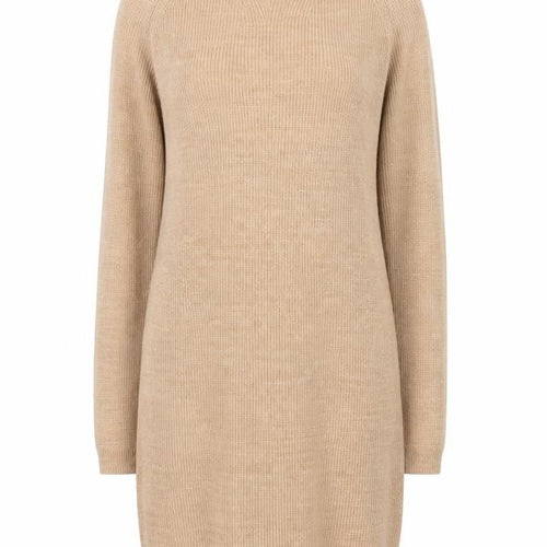 Dorothy Perkins Women’s Beige Roll Neck Knit Bodycon Sweater Dress Size 8