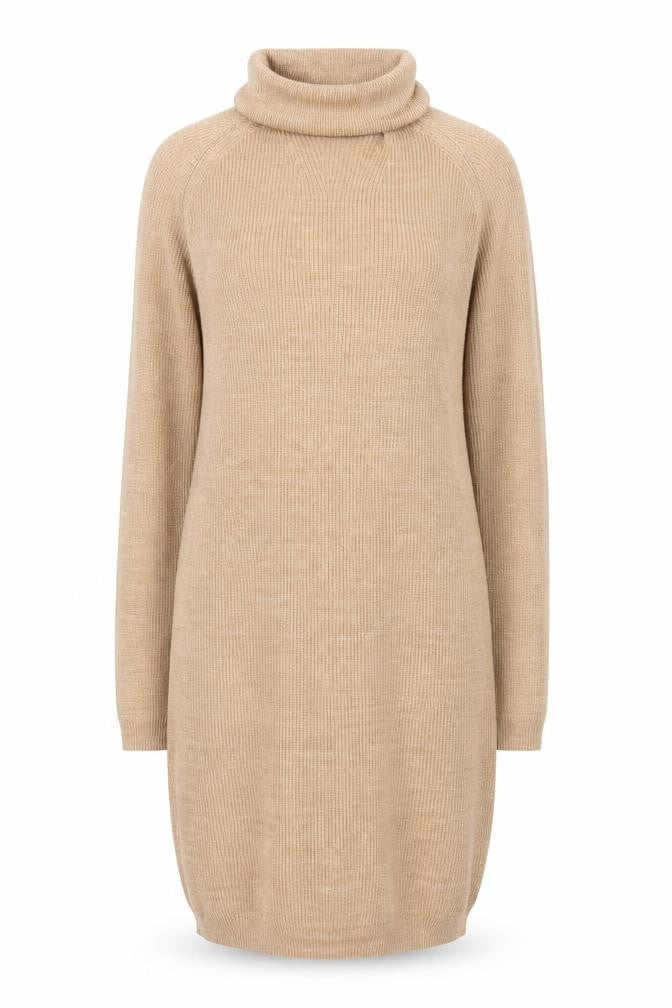 Dorothy Perkins Women’s Beige Roll Neck Knit Bodycon Sweater Dress Size 8