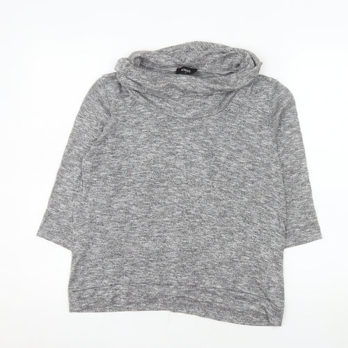 Klass Women’s Grey Cowl Neck Lightweight 3/4 Sleeve Jumper M