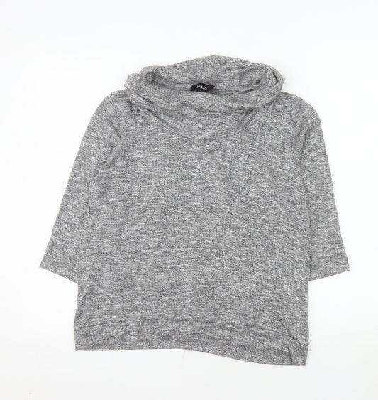 Klass Women’s Grey Cowl Neck Lightweight 3/4 Sleeve Jumper M