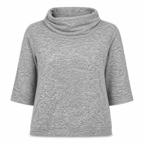 Klass Women’s Grey Cowl Neck Lightweight 3/4 Sleeve Jumper M