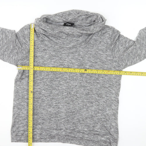 Klass Women’s Grey Cowl Neck Lightweight 3/4 Sleeve Jumper M