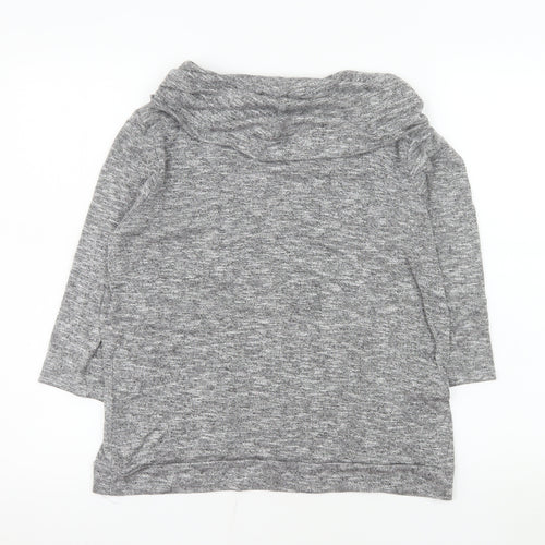 Klass Women’s Grey Cowl Neck Lightweight 3/4 Sleeve Jumper M