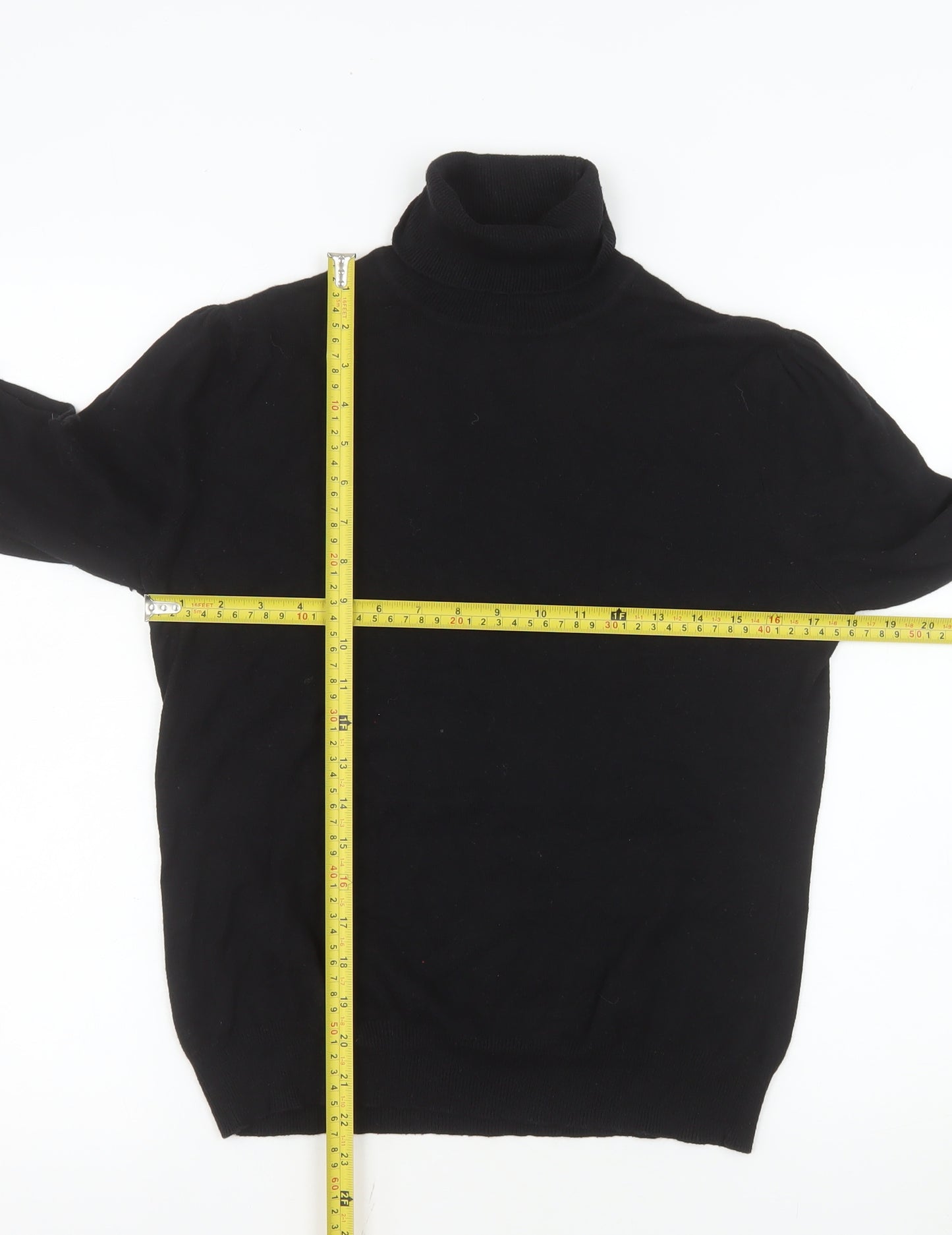 Next Women’s Black Roll Neck Long Sleeve Knit Top Size 14