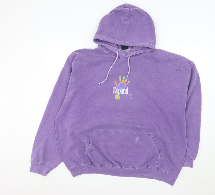 Urban Outfitters Men’s Purple Graphic Pullover Hoodie L