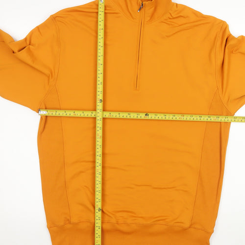 Page & Tuttle Men’s Orange 1/4 Zip Long Sleeve Golf Sweatshirt L