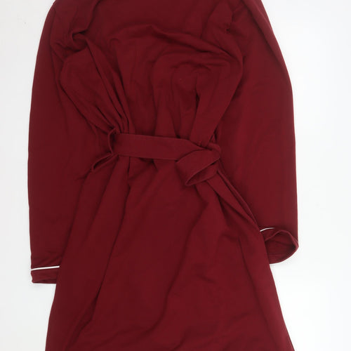 Ralph Lauren Women's Red Cotton Blend Robe L Kimono Style Nightwear
