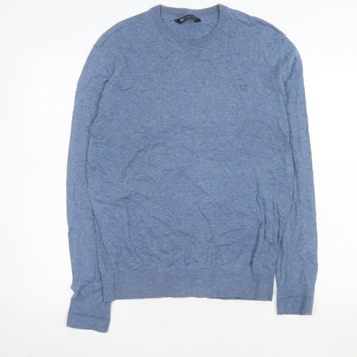 Crew Clothing Company Men's Blue Cotton Crew Neck Jumper Size M