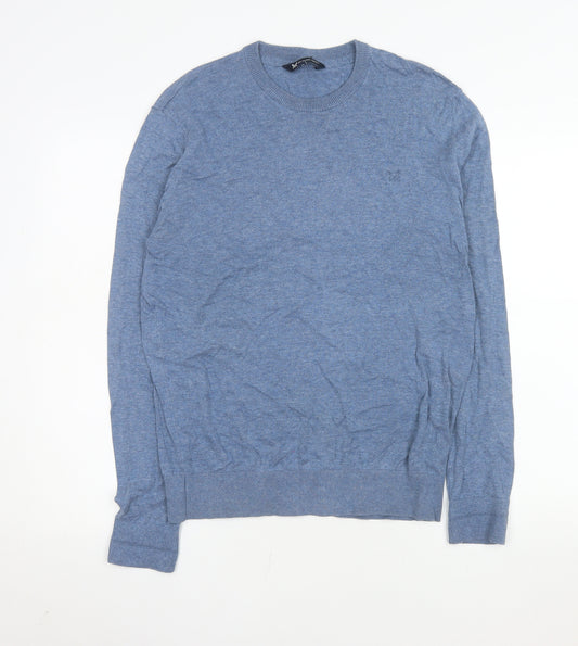 Crew Clothing Company Men's Blue Cotton Crew Neck Jumper Size M