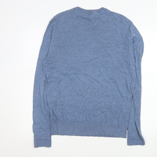 Crew Clothing Company Men's Blue Cotton Crew Neck Jumper Size M