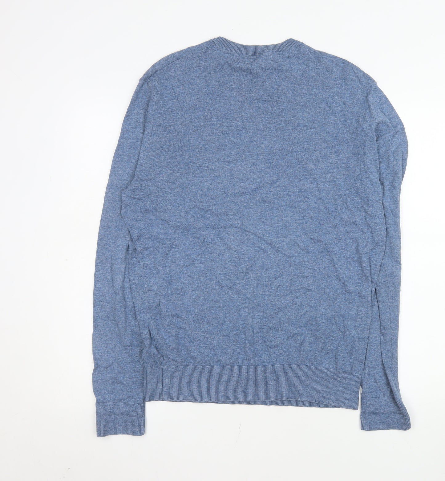 Crew Clothing Company Men's Blue Cotton Crew Neck Jumper Size M