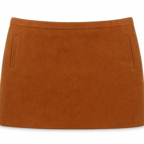 George Women Brown Short Pencil Skirt Size 20 Lined Zip Workwear