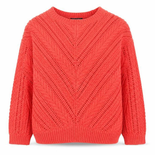 George Women’s Coral Open Knit Cotton Blend Jumper Size 20