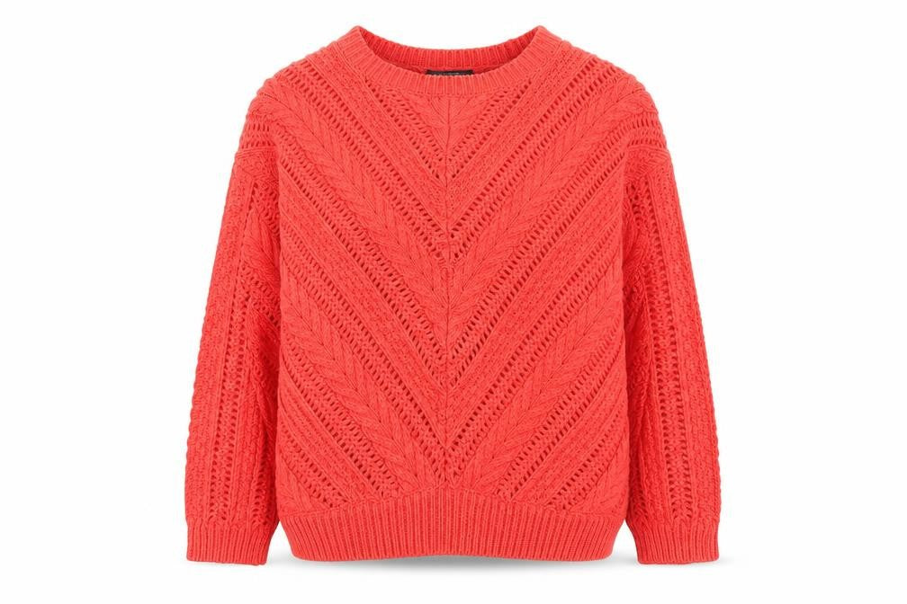 George Women’s Coral Open Knit Cotton Blend Jumper Size 20