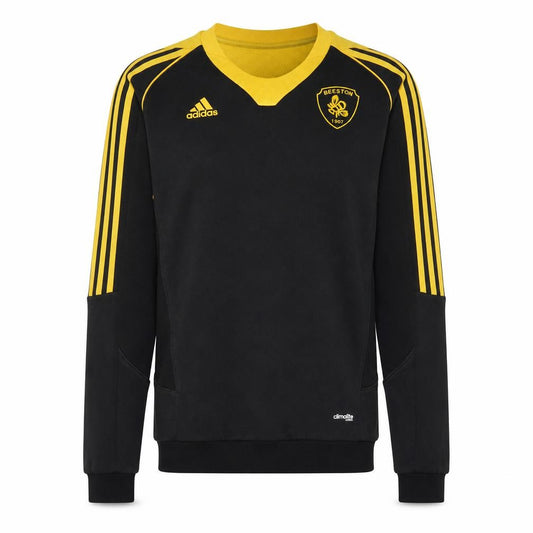 Adidas Men’s Black Yellow Beeston Pullover Sports Sweatshirt S