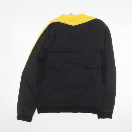 Adidas Men’s Black Yellow Beeston Pullover Sports Sweatshirt S