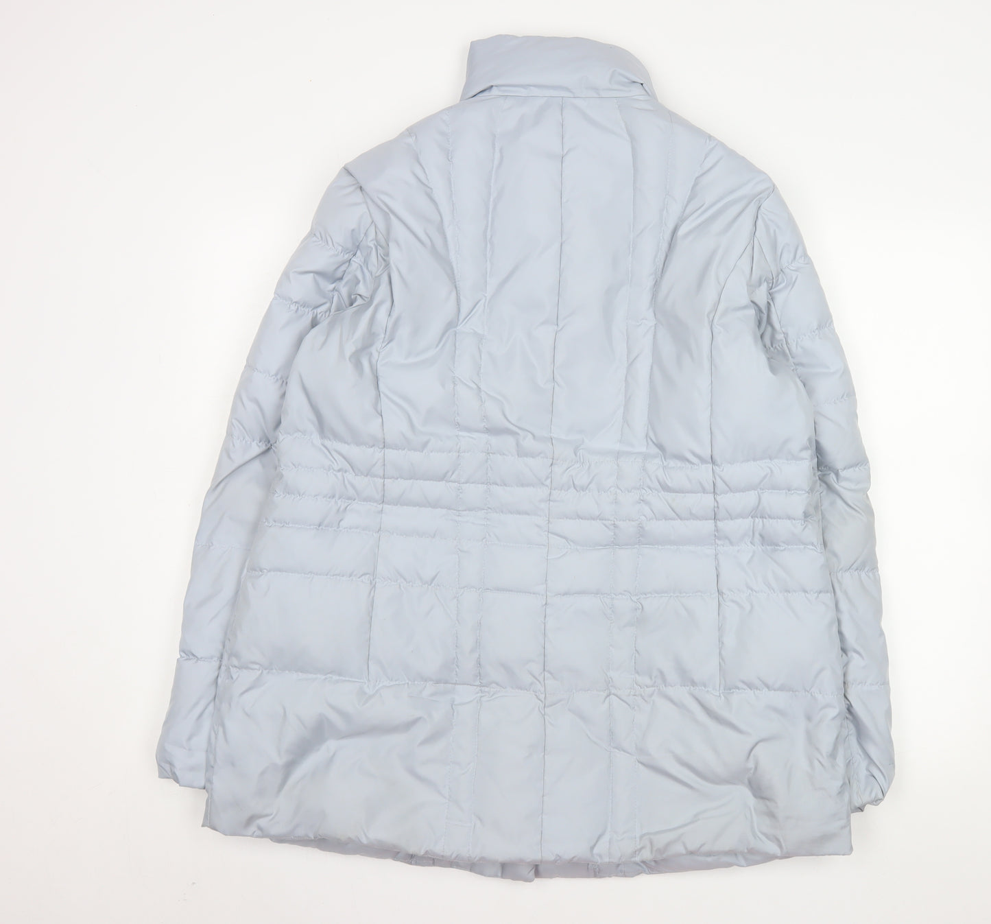 Viyella Women's Grey L Puffer Jacket Mid-Length Quilted Winter Coat
