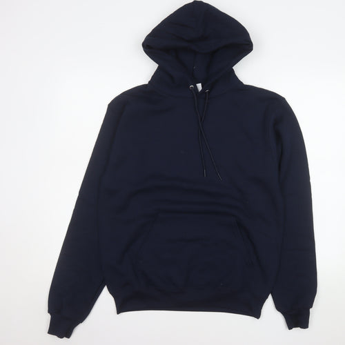Champion Men's Blue Pullover Hoodie Small Fleece Logo Sweatshirt