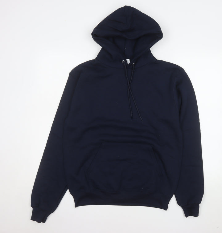 Champion Men's Blue Pullover Hoodie Small Fleece Logo Sweatshirt