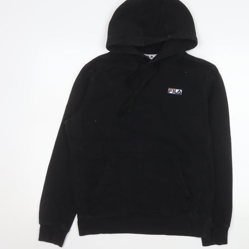 FILA Men's Black Pullover Hoodie Small Regular Fit Fleece