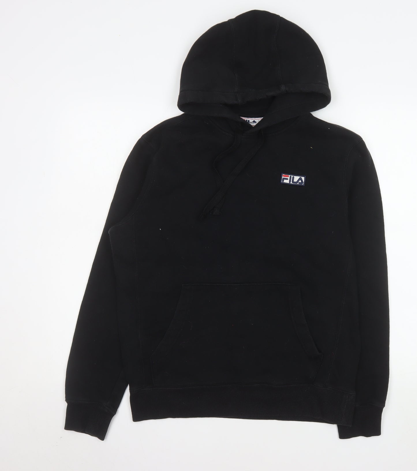 FILA Men's Black Pullover Hoodie Small Regular Fit Fleece