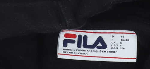 FILA Men's Black Pullover Hoodie Small Regular Fit Fleece