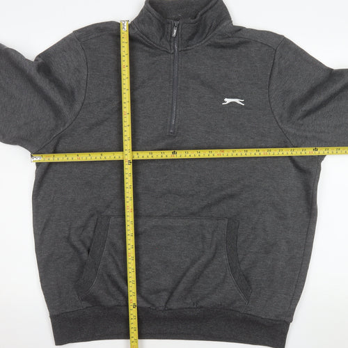 Slazenger Men's Grey 1/4 Zip Pullover Sweatshirt Size L