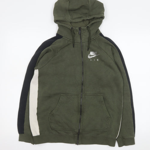 Nike Men’s Green Full Zip Hooded Sports Jacket S