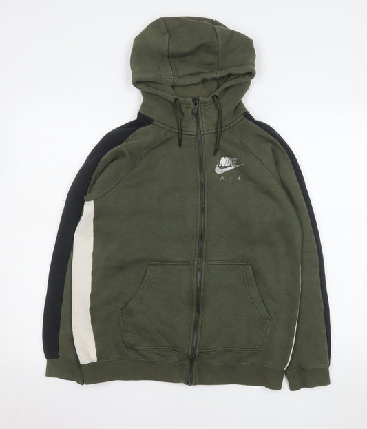 Nike Men’s Green Full Zip Hooded Sports Jacket S
