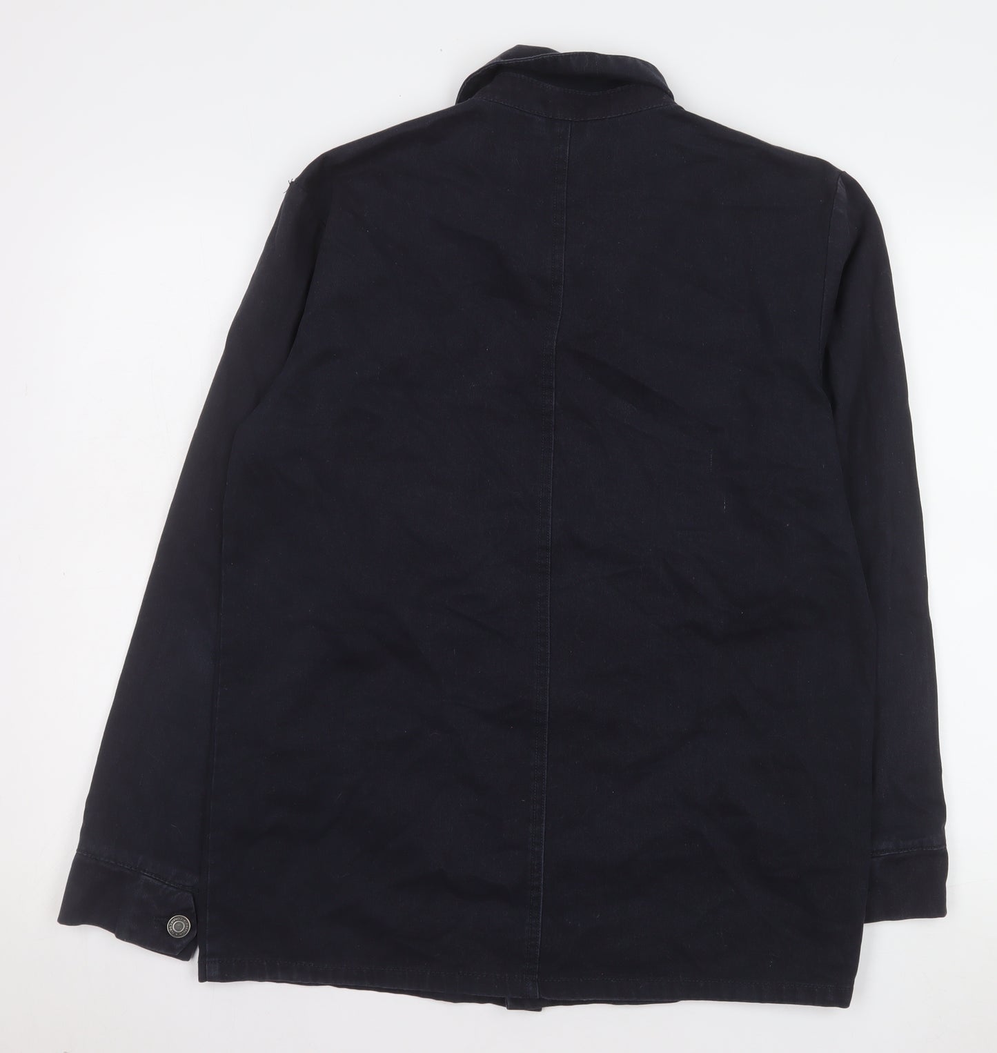 French Connection Men's Blue Cotton Button-Up Jacket M