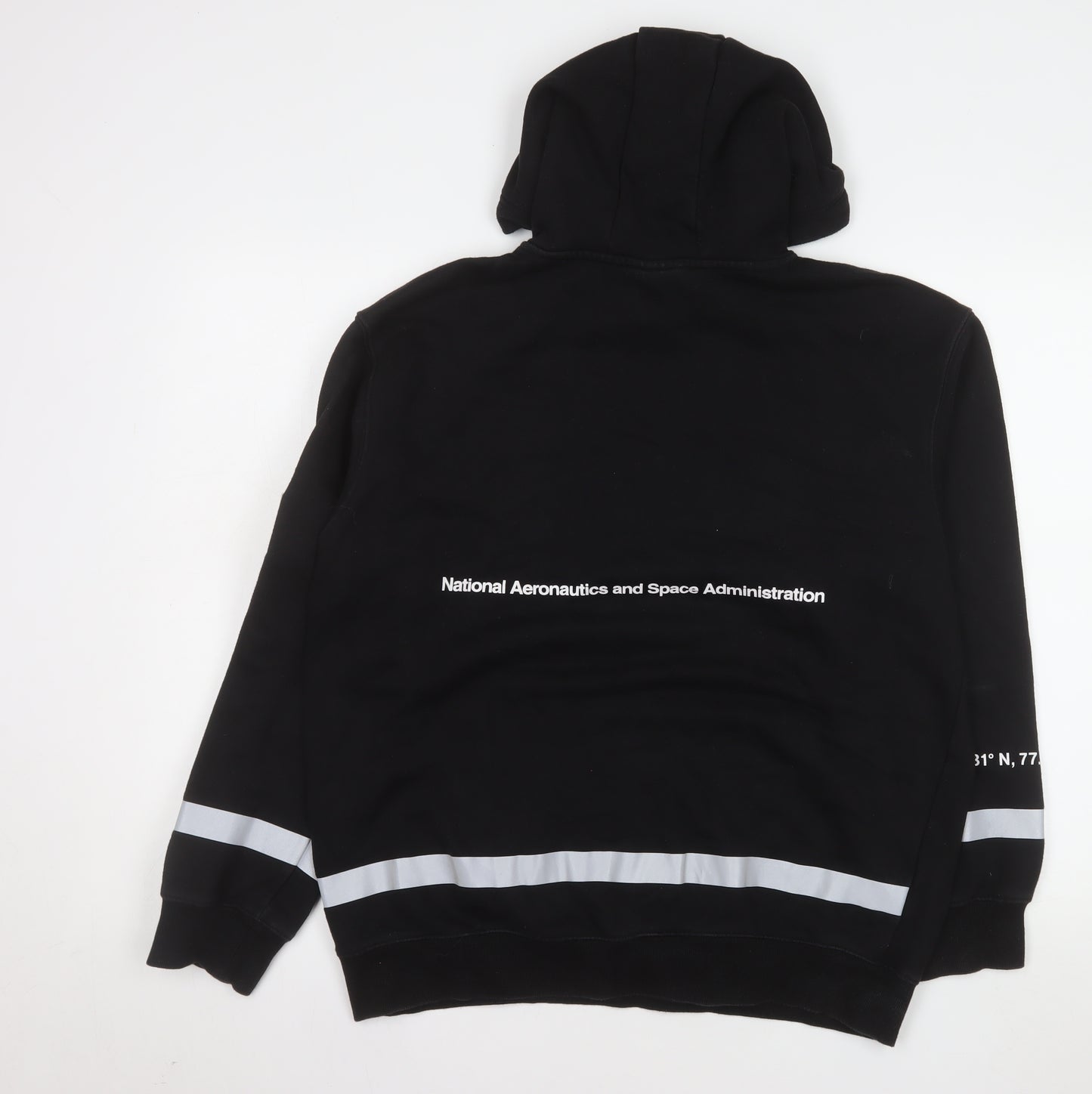 H&M Men’s Black NASA Relaxed Fit Pullover Hoodie M